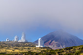 Astronomical observatories near Teide, on the island of Tenerife. The purity of the air at altitude creates ideal conditions for observing the sky on the island of Tenerife, in the Canaries.