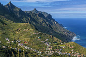 Landscape of the peninsula of Anaga, on the island of Tenerife in the Canary Islands, Taganana Sector, Parque Rural de Anaga, Tenerife, Canaries