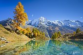 Lac Bleu, Grande Dent de Veisivi, Dent de Perroc, Aiguille de la Tsa, Valais, Switzerland, Europe