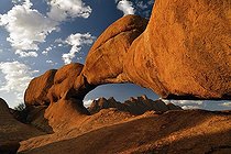 Natural arch, rock bridge in the Spitzkoppe area, Damaraland, Namibia, Africa