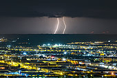 Thunderstorm in Spain. Numerous thunderstorms developed over Portugal and then made their way to Valladolid in Spain by nightfall.