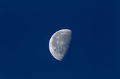 The half moon and blue sky, Saint Mathieu du Parc, Quebec, Canada