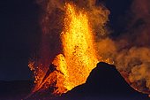 Eruption in Geldingadalur, Fagradalsfjall, Reykjanes Peninsula, Iceland