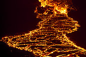 Eruption in Geldingadalur, Fagradalsfjall, Reykjanes Peninsula, Iceland