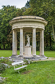 The English garden of Chantilly castle and its temple of Venus in autumn, Oise, France