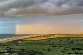 Rain squall passing off Cap Blanc-Nez, Sangatte, Opal Coast, France