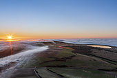 Mount Hubert and Cape Blanc-Nez in the mist, Sangatte, Pas-de-Calais, Opal Coast, France