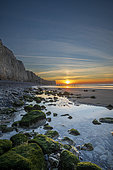 Sunset on the Petit Blanc-Nez, Escalles, Pas-de-Calais, Opal Coast, France