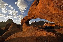 Natural arch, rock bridge in the Spitzkoppe area, Damaraland, Namibia, Africa