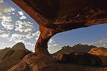 Natural arch, rock bridge in the Spitzkoppe area, Damaraland, Namibia, Africa