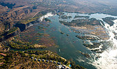 The Victoria falls is the largest curtain of water in the world.