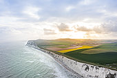 Cap Blanc-Nez in spring, Escalles, Opal Coast, France