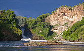 General view of the picturesque Murchison Falls. Uganda. East Africa.