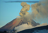 The Cotopaxi in eruption in 2016. Cotopaxi national park. The volcanoes road. Ecuador.