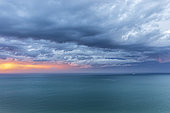 Sunset off Cap Blanc-Nez, Opal Coast, France.