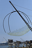 Flounder fishing on the Loire-Atlantique coast, France
