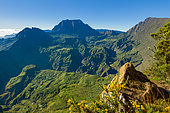 Mafate and the Piton de Neiges from the Piton Maido, Reunion Island, France