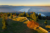 Joux valley and lake from the dent de Vaulion, Canton Vaud, Switzerland