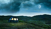 Wild camping, Isle of Skye, Landscape of Scotland, Great Britain
