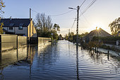 Flooding in Pas de Calais, the village of Guînes and its surroundings, November 2023, France