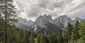 Panorama shot of dolomites of Trentino, Italy