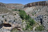 View of the rio Martin canyon between Obon and Peñarroyas, Province of Spaine Teruel,