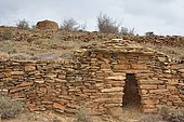 Rio Martin Cultural Park. Cantalobos site: dry-stone huts declared Intangible Cultural Heritage in 2018. These huts were used by shepherds for summer pasture, Province of Teruel, Spain.