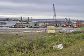 City of Nome, End point of the Iditarod. Port to be expanded for graphite mining (Graphite creek project), Seward Peninsula, Alsaka, USA.