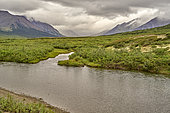 Kigluaik mountains (Sawooth range), a major graphite mine is to be re-exploited for the new needs of the components market. Mountains west of the Nome to Teller Highway, Teller Highway, Seward Peninsula, Alaska, USA