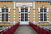 Entrance to Usine Hydraulique, Le Mans Métropole, Sarthe, France