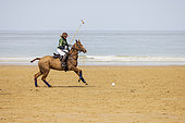 Polo tournament on the beach at Calais, Côte d'Opale, Pas de Calais, France