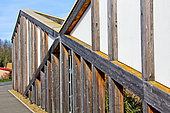 Use of wood in real estate, school facade, Sarthe, France