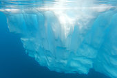 Underwater view of an iceberg. Cruise on board Exploris One. Antarctic.