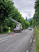 Squirrel bridge installation, Voiron, Isère, France
