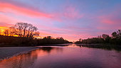 Landscape of the Loire at dawn, Pouilly sur Loire region, France