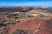 Red slag landscape, Lanzarote, Canary Islands, Spain