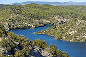 Lac d'Esparron in summer, Verdon Natural Regional Park, Alpes-de-Haute-Provence, France