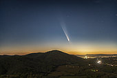 Comet Tsuchinshan-ATLAS or C/2023 A3 over the Massif des Maures on 10/13/2024, Le Muy, Var, France