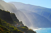 View on the cliffs of the north coast near the Seixal village. Madeira island. Portugal