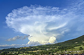 Cumulonimbus forming, town of Seyssel in Haute Savoie, France