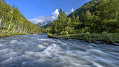 The Grande Casse massif and the upper Champagny valley in Vanoise. Upper Champagny valley, Vanoise National Park, Savoie, France