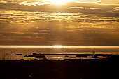 Sunrise on Lake Issik-kul, Kyrgyzstan
