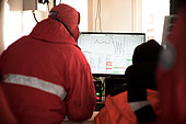 The drilling team ensures that coring is carried out correctly, thanks to real-time monitoring of a range of measurements. Little Dome C, Antarctic Plateau, Antarctica