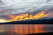 Sunrise on Lake Issik-Kul, Kyrgyzstan