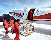 The last outgoing winterer, who held the position of glaciologist, casts an emotional last glance at the station and the remaining summer campers. Concordia Antarctic Research Station, Dome C plateau, East Antarctica.