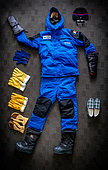 Part of the clothing kit that every Concordia expeditionary receives. The clothing includes a thick layer of down. Concordia Antarctic Research Station, Dome C plateau, East Antarctica.