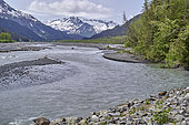 Resurrection River and Exit Glacier, Kenai Fjords National Park, Alaska, USA