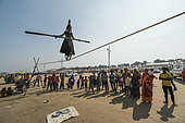 Kumbh Mela 2025: The Sacred Goes Viral. The Performers of Faith. Street Artists and the Living Culture of the Kumbh Mela. Amidst the sacred rituals and spiritual gatherings of the Maha Kumbh Mela, street performers carve out their own space, blending tradition with entertainment. Balancing on a tightrope, this young artist captivates passersby, her performance a reminder that the festival is not only about devotion but also about human resilience and creativity. For many, the Kumbh Mela is not just a pilgrimage but an opportunity to showcase talent, earn a livelihood, and contribute to the vibrant cultural fabric that makes this gathering a true celebration of life.