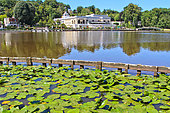 Casino in front of the lake, spa town of Bagnoles-de-l'Orne, Normandy, France