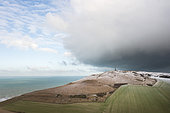 Cap Blanc-Nez summit in winter, Côte d'Opale, Pas de Calais, France